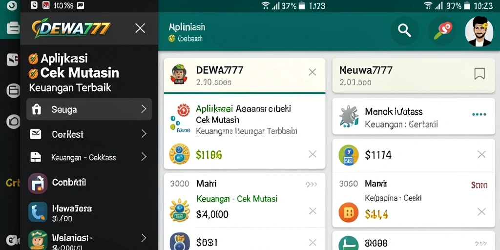 Tampilan antarmuka DEWA777 yang sederhana dan fungsional untuk Cek Mutasi.