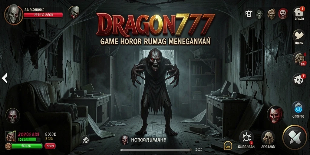 Tampilan utama DRAGON777 dengan suasana mencekam dan desain grafis yang mendetail.