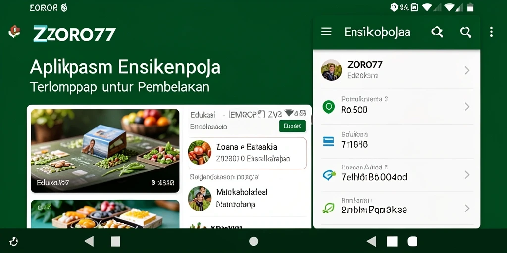 Antarmuka ZORO77 yang ramah pengguna dan beragam informasi.